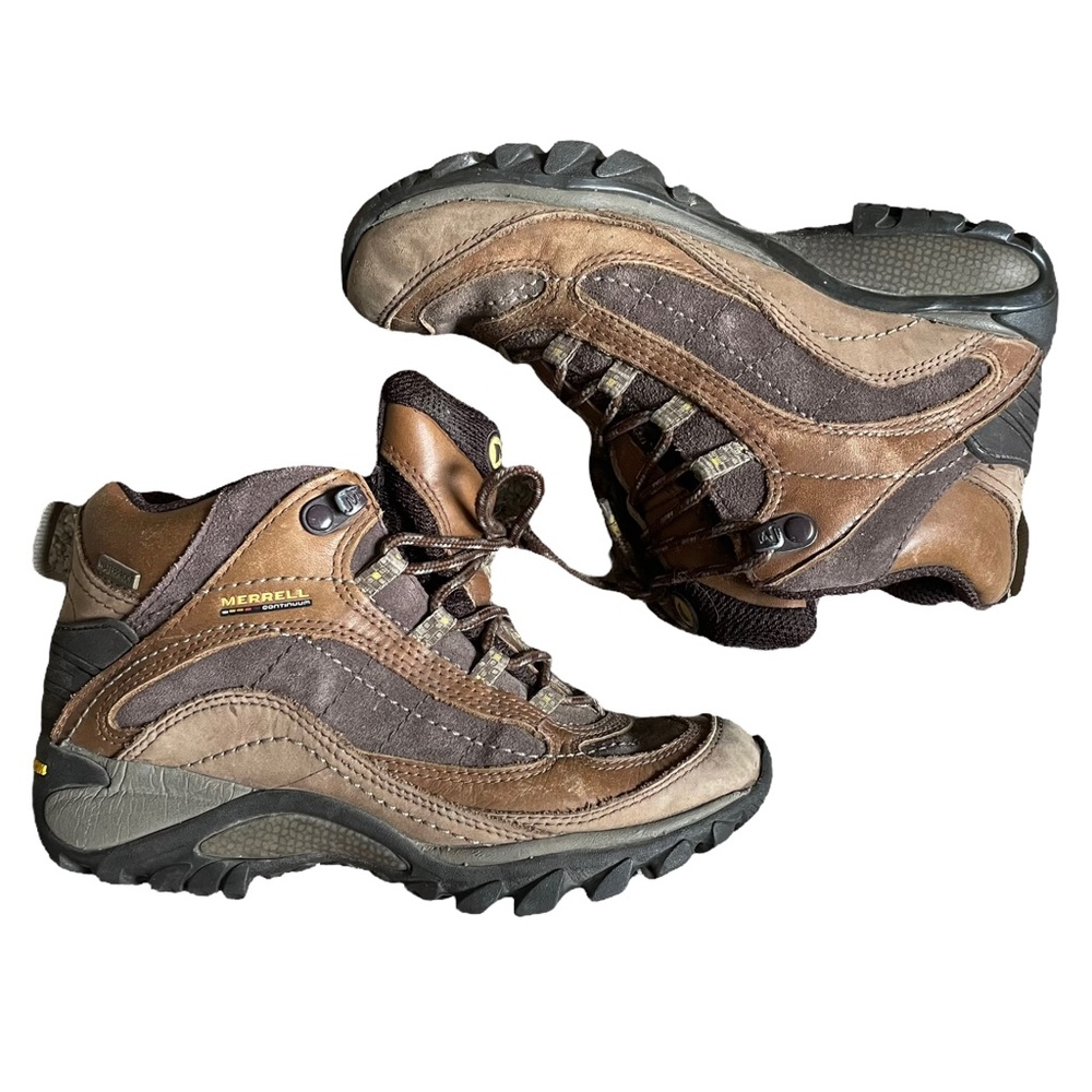 Merrell Brown Siren Waterproof Mid Leather Performance Hiking Boot Women's Sz 6